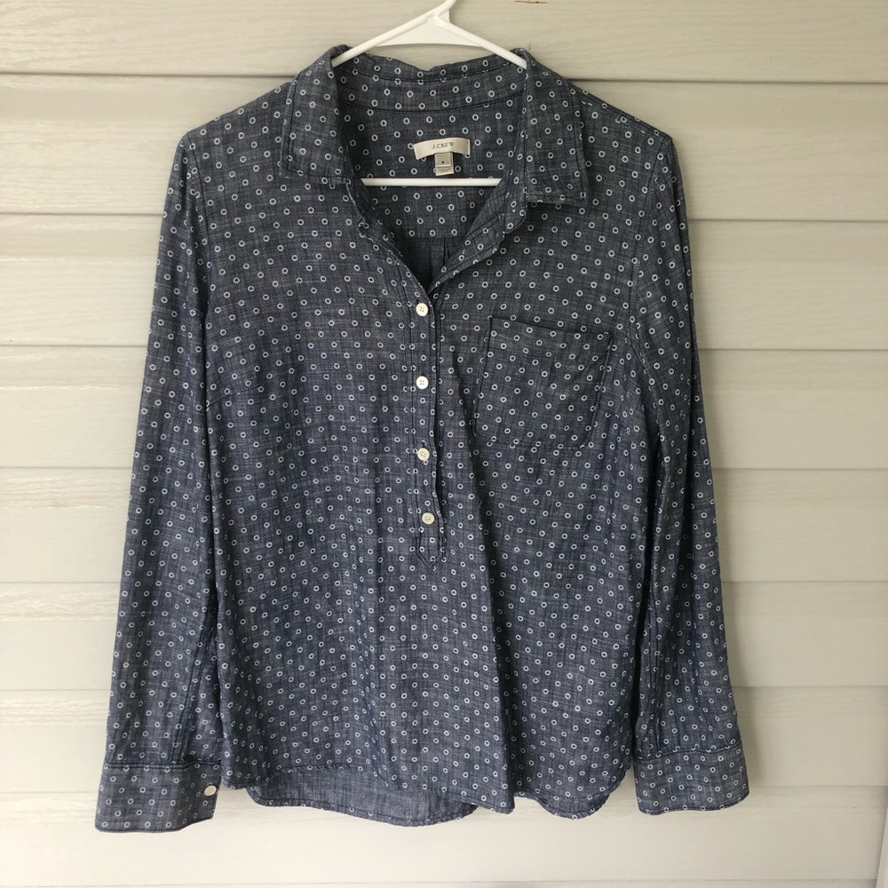 J Crew polka dot dress shirt